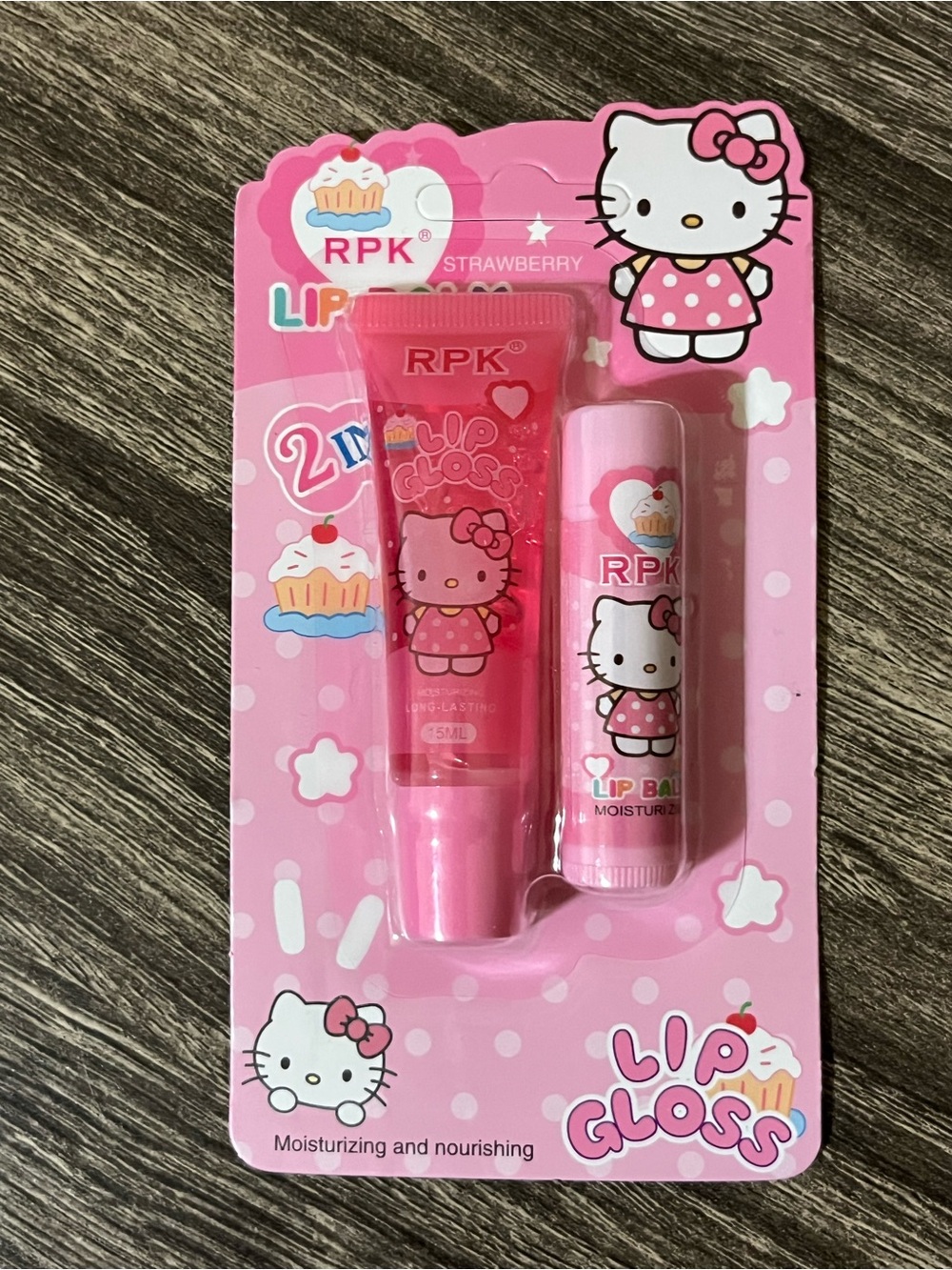 Hello Kitty Pink Lip Gloss & Lip Balm Duo